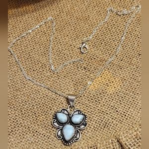 Hand Crafted Silver and Blue Necklace